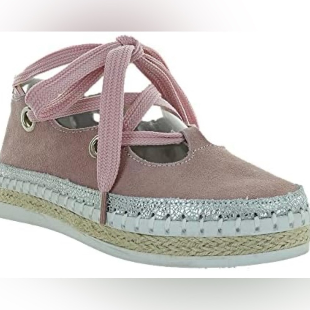 Bernie Mev NY Leather Lace Up Espadrilles